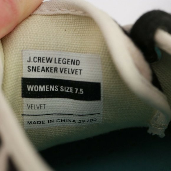 SeaVees for J Crew Women Legend Sneaker Size 7.5 Black White Leopard Animal - Picture 11 of 12